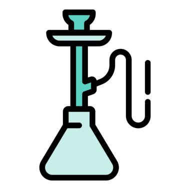 Kulüp nargile ikonu. Beyaz arkaplan rengi üzerinde izole edilmiş web tasarımı için özet Kulüp nargile vektör simgesi