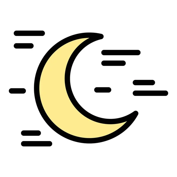 Икона Спящей Луны Контур Вектор Луны Сна Значок Веб Дизайна — стоковый вектор