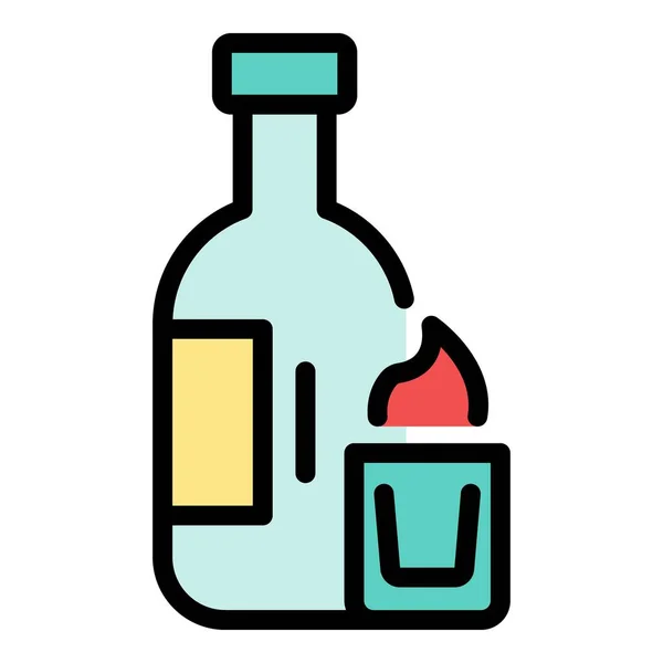 Ikon Minuman Pesta Outline Partai Minuman Ikon Vektor Untuk Desain - Stok Vektor