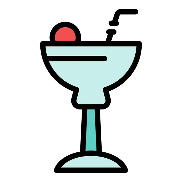 Cocktail Glass Icon Outline Cocktail Glass Vector Icon Web Design — Stock Vector
