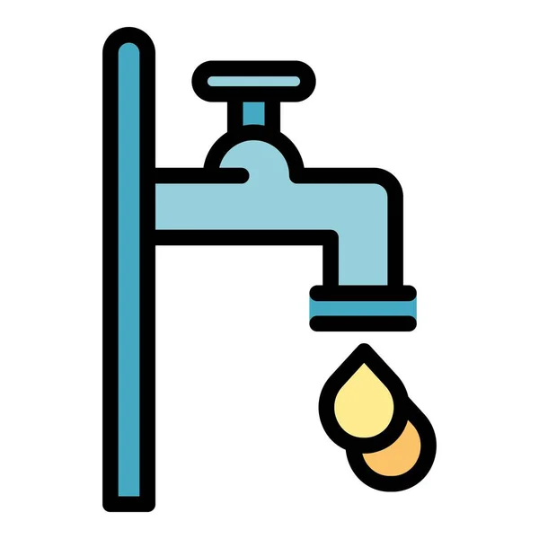 Піктограма Водяного Крана Контурна Піктограма Водяного Крана Веб Дизайну Ізольовано — стоковий вектор
