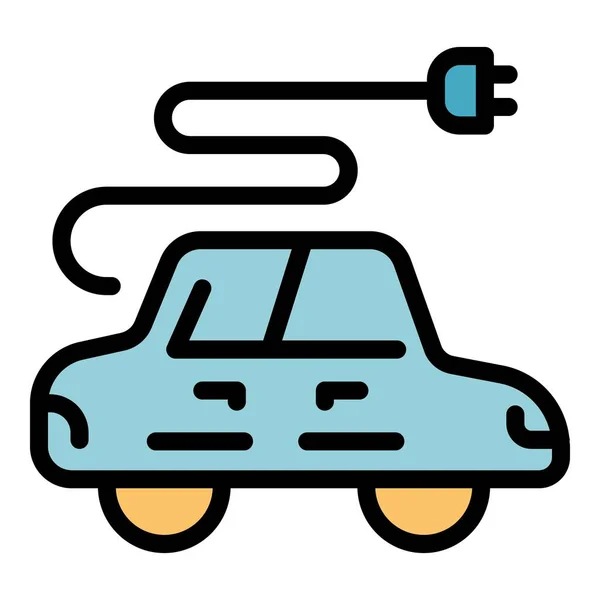 Εικονίδιο Ηλεκτρικού Αυτοκινήτου Περίγραμμα Ηλεκτρικό Αυτοκίνητο Διάνυσμα Εικονίδιο Για Σχεδιασμό — Διανυσματικό Αρχείο