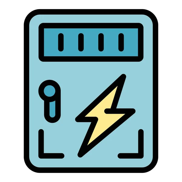 Dostępna Ikona Elektryczności Zarys Dostępny Wektor Energii Elektrycznej Ikona Dla — Wektor stockowy