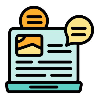 Sohbet pazarlama ikonu. Beyaz arkaplan rengi üzerinde izole edilmiş web tasarımı için Chat pazarlama vektör simgesi