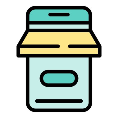 Alışveriş kutusu pazarlama ikonu. Beyaz arkaplan renginde izole edilmiş web tasarımı için taslak atölye kutusu pazarlama vektör simgesi