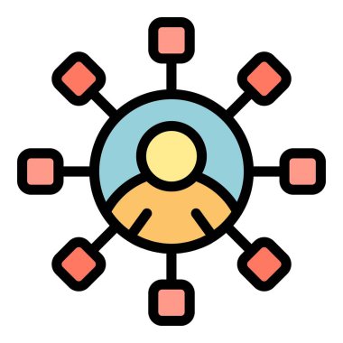 Sosyal ağ kullanıcı simgesi. Beyaz arkaplan renginde izole edilmiş web tasarımı için sosyal ağ kullanıcı vektör simgesi