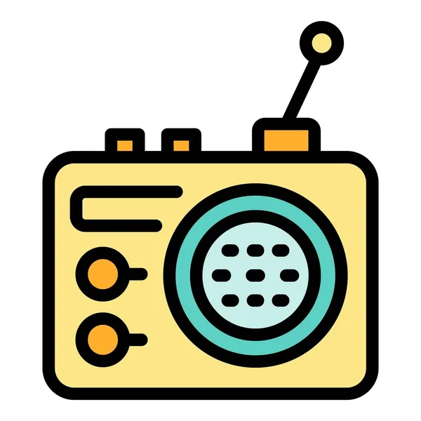 ラジオマーケティングのアイコン 概要白い背景色のフラットに分離されたウェブデザインのためのラジオマーケティングベクトルアイコン — ストックベクタ