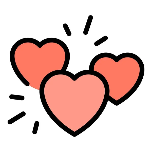 Иконка Сетевого Сердца Контур Сетевой Вектор Сердца Значок Веб Дизайна — стоковый вектор
