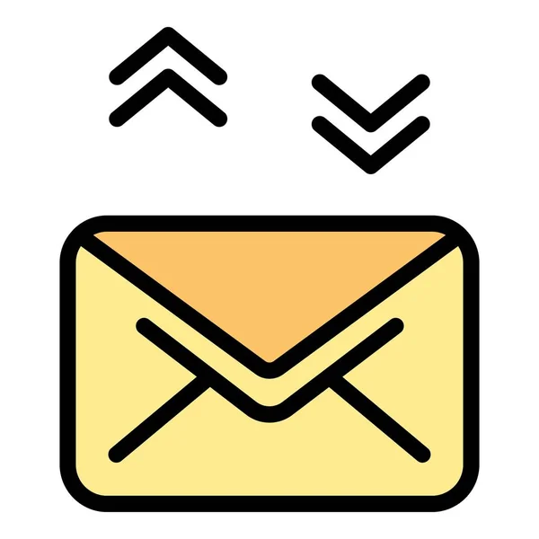 Mail Chat Symbol Umriss Mail Chat Vektor Symbol Für Web — Stockvektor