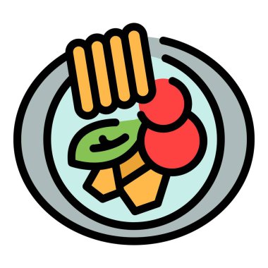 Kore menüsü simgesi. Beyaz arkaplan rengi üzerinde izole edilmiş web tasarımı için Korece menü vektör simgesi