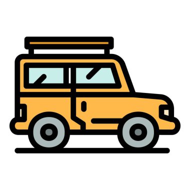 Kamp jipi ikonu. Beyaz arkaplan rengi üzerinde izole edilmiş web tasarımı için Kamp cipi vektör simgesi