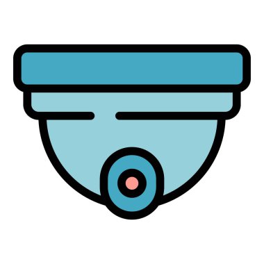 Kapalı kamera simgesi. Beyaz arkaplan renklerinde izole edilmiş web tasarımı için kapalı kamera vektör simgesi