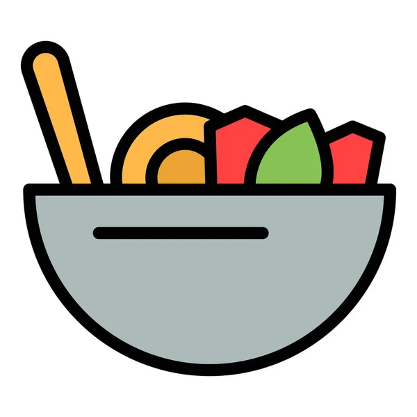 Rauw Koreaans Voedselpictogram Outline Raw Koreaanse Voedsel Vector Pictogram Voor — Stockvector