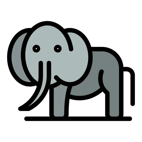 Safari Elefanten Ikone Umriss Safari Elefanten Vektor Symbol Für Web — Stockvektor