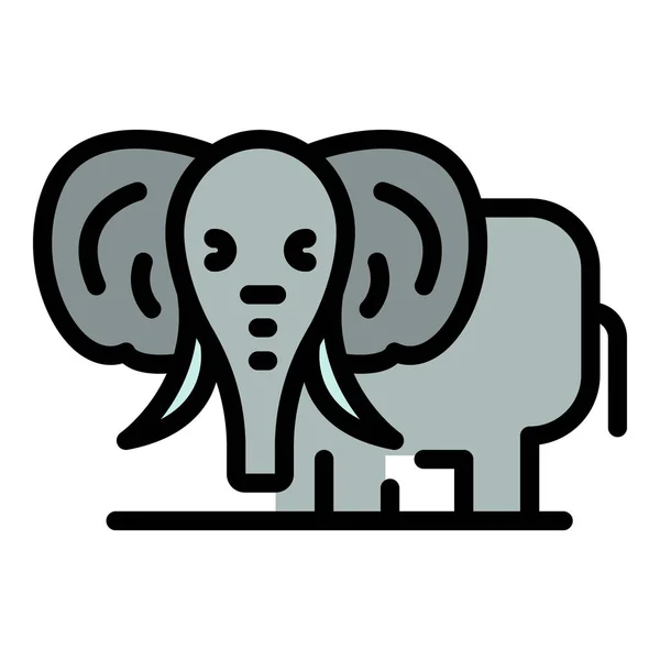 Icona Dell Elefante Africano Outline Africa Elefante Icona Vettoriale Web — Vettoriale Stock