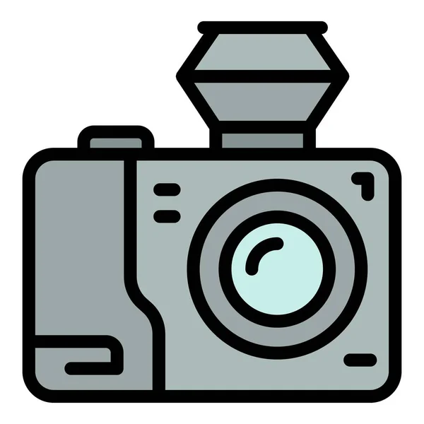 Εικονίδιο Κάμερας Ταξιδιού Εικονίδιο Διανυσματικής Κάμερας Περιγράμματος Ταξιδιού Για Σχεδιασμό — Διανυσματικό Αρχείο