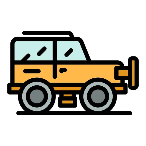 Safari Auto Ikone Umriss Safari Auto Vektor Symbol Für Web — Stockvektor