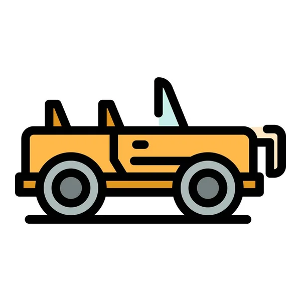 Safaribilsikonen Disposition Safari Bil Vektor Ikon För Webbdesign Isolerad Vit — Stock vektor