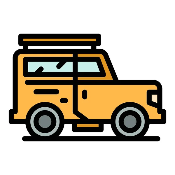 Safari Geländewagen Symbol Umriss Safari Vektor Symbol Für Web Design — Stockvektor