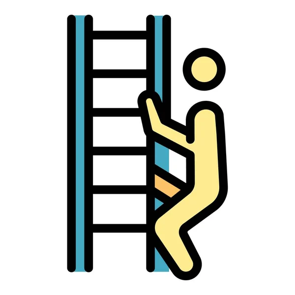 Εικόνα Της Σκάλας Εκκένωσης Περίγραμμα Σκάλα Εκκένωσης Διάνυσμα Εικονίδιο Για — Διανυσματικό Αρχείο