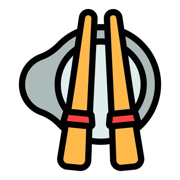 Εικονίδιο Από Ξυλάκια Περίγραμμα Εικονίδιο Διάνυσμα Chopsticks Για Σχεδιασμό Web — Διανυσματικό Αρχείο