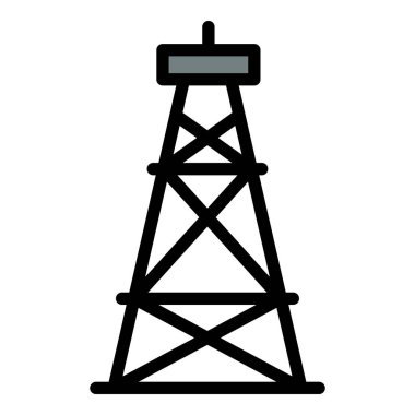 Petrol istasyonu ikonu. Beyaz arkaplan rengi üzerinde izole edilmiş web tasarımı için Ana Yağ İstasyonu vektör simgesi