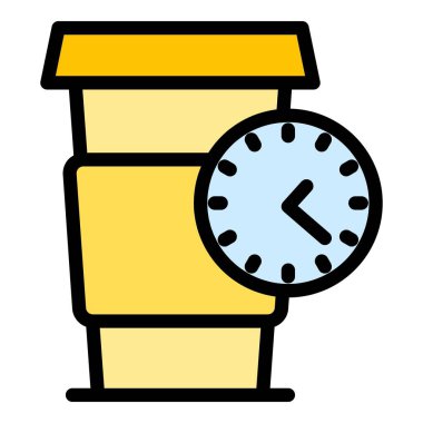 Kahve jet lag ikonu. Beyaz arkaplan renginde izole edilmiş web tasarımı için kahve jet lag vektör simgesi