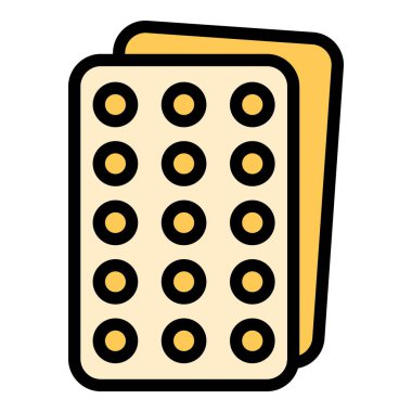 Antidepresan kabarcık ikonu. Beyaz arkaplan renklerinde izole edilmiş web tasarımı için antidepresan taşıyıcı simgesi taslağı