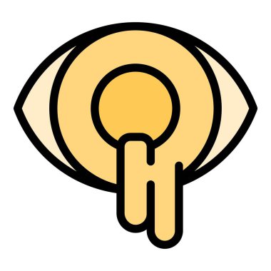 Göz yaşartıcı ikon. Beyaz arkaplan renklerinde izole edilmiş web tasarımı için Ağlayan Göz vektör simgesi