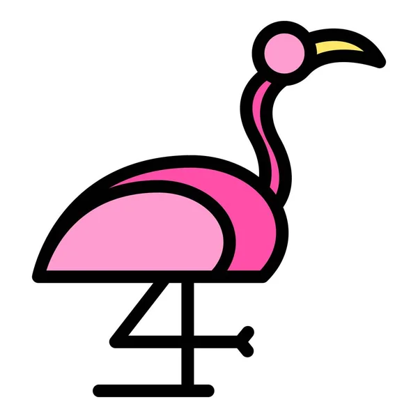 에일리언 아이콘이야 Elegance Flamingo Vector Icon Web Design Isolated White — 스톡 벡터