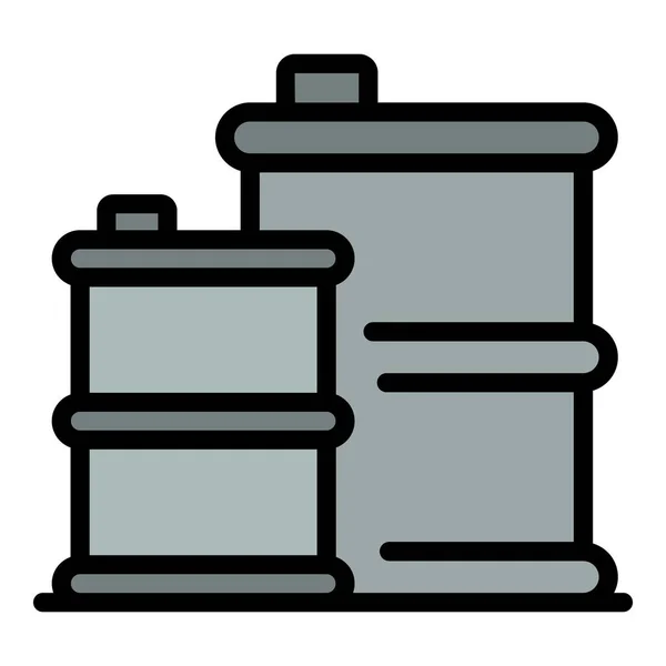 煤油桶图标 在白色背景平面上隔离的网页设计用的煤油桶矢量图标轮廓 — 图库矢量图片