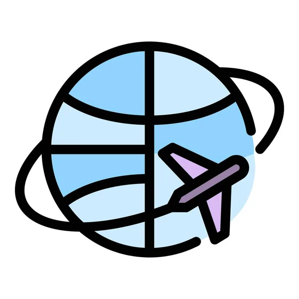 Międzynarodowa Ikona Jet Lag Zarys Międzynarodowy Jet Lag Wektor Ikona — Wektor stockowy