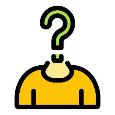 İsimsiz işaret simgesi. Beyaz arkaplan rengi üzerinde izole edilmiş web tasarımı için Anonim işaret vektör simgesi