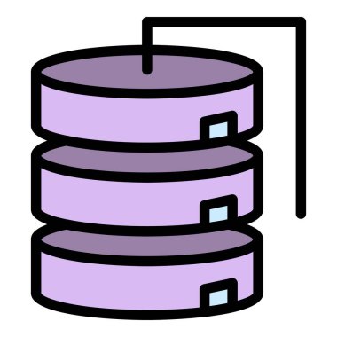 Api sunucu simgesi. Beyaz arkaplan rengi üzerinde izole edilmiş web tasarımı için Api sunucu vektör simgesi taslağı