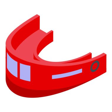 Ağız koruma ikonu izometrik vektörü. Dişçi. Ağız boksu