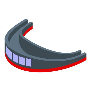 Ağız koruyucusu ikon izometrik vektörü. Dişçi. Boks sporu