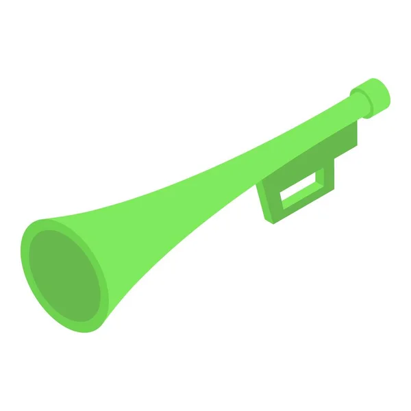 Głośny Wektor Izometryczny Vuvuzela Ikony Trąbka Piłkarska Sprzeciw Strony — Wektor stockowy