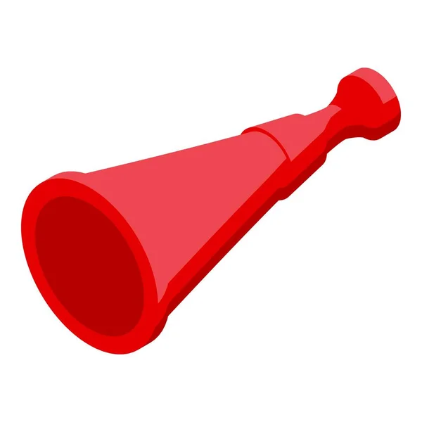 Impreza Vuvuzela Wektor Izometryczny Ikony Piłka Nożna Głośno — Wektor stockowy