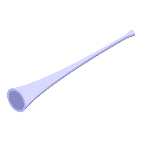 Fußball Vuvuzela Symbol Isometrischen Vektor Fußballhorn Afrika Party — Stockvektor