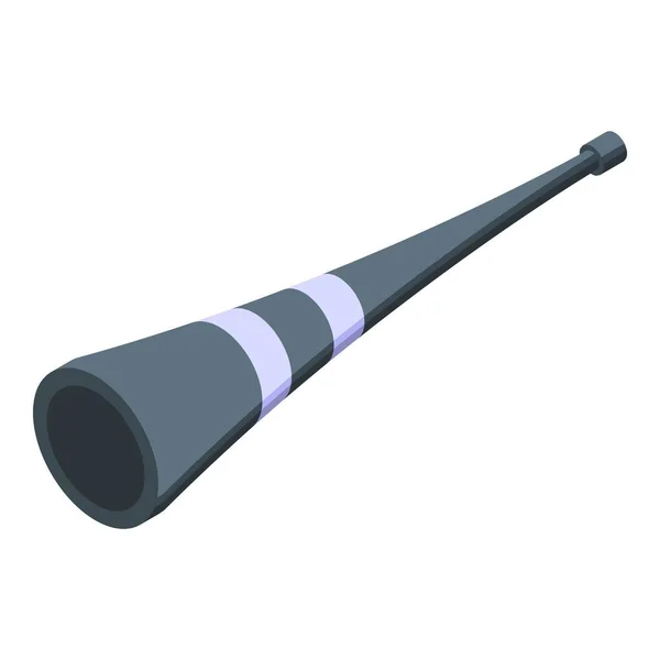 Ventilateur Vuvuzela Icône Vecteur Isométrique Cor Foot Soirée Trompette — Image vectorielle