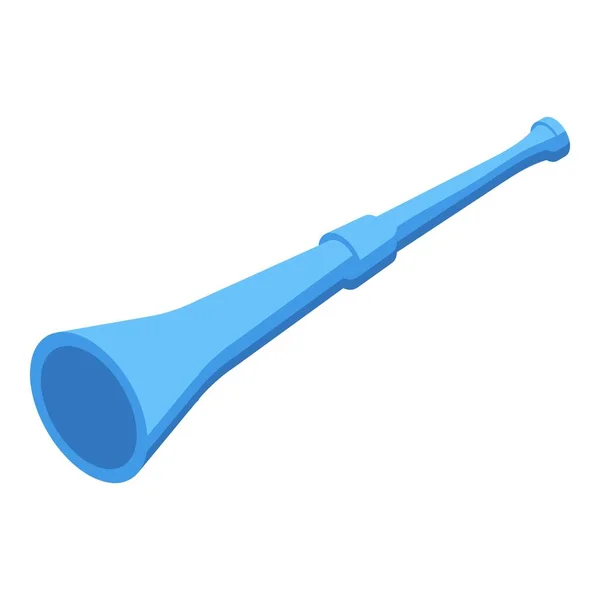 Uzun Vuvuzela Ikon Izometrik Vektörü Futbol Kornası Yüksek Sesle — Stok Vektör