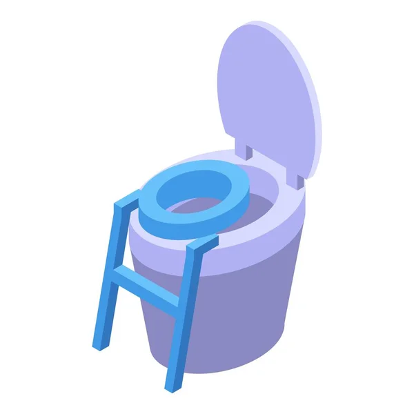 Ikona Toalety Nocnikowej Wektor Izometryczny Trening Dziecka Dzieciństwo — Wektor stockowy