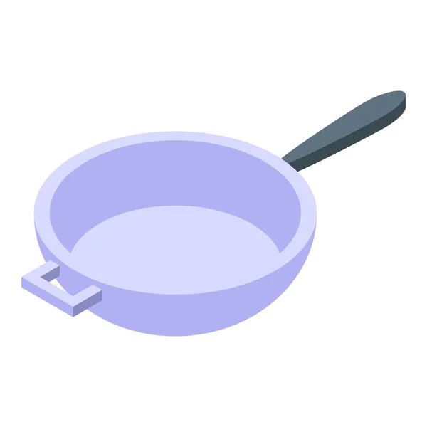 Fry Pan Icona Vettore Isometrico Cucina Cucina Attrezzatura Stampo — Vettoriale Stock