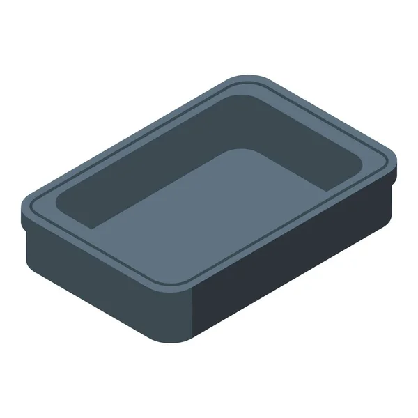 Bakeware Icône Cuisine Vecteur Isométrique Cuisson Métal Équipement Casserole — Image vectorielle