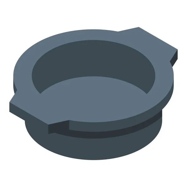 Bakeware Icoon Isometrische Vector Metalen Bakken Bakkerijschaal — Stockvector