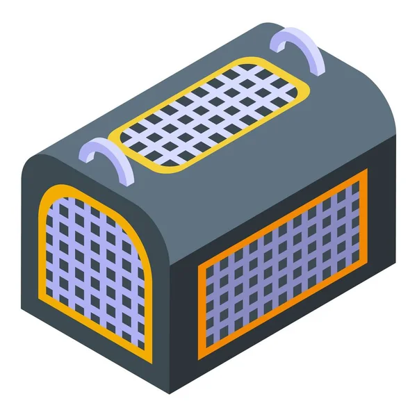 Box Icône Animal Vecteur Isométrique Porte Chat Transports Ouverts — Image vectorielle