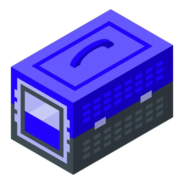 Icône Sac Domestique Vecteur Isométrique Porte Chat Caisse Cage — Image vectorielle