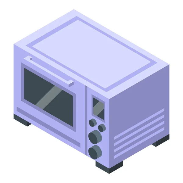 Cuisson Icône Micro Ondes Vecteur Isométrique Cuisinière Maison Grill Machine — Image vectorielle