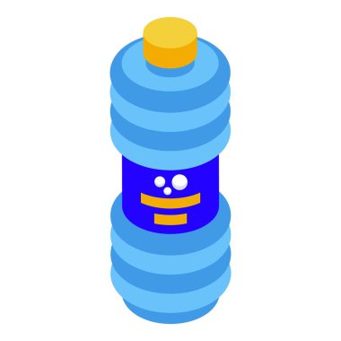 Kabarcık şişesi ikon izometrik vektörü üfleme. Sabun çocuğu. Su oyunu