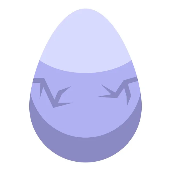 Cracked Chicken Egg Icon Isometric Vector Easter Bird Baby Farm — Stock Vector